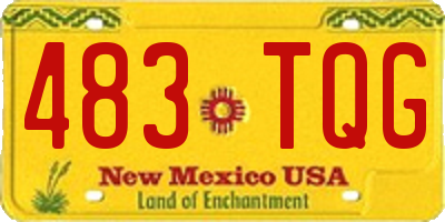 NM license plate 483TQG