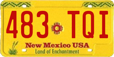 NM license plate 483TQI