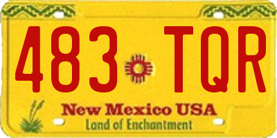 NM license plate 483TQR