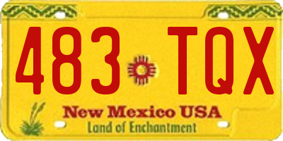 NM license plate 483TQX