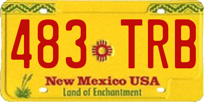 NM license plate 483TRB