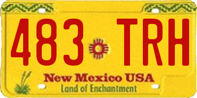 NM license plate 483TRH