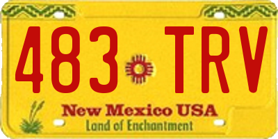 NM license plate 483TRV
