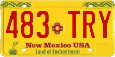 NM license plate 483TRY
