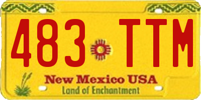 NM license plate 483TTM