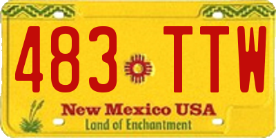 NM license plate 483TTW