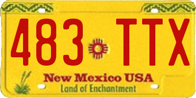 NM license plate 483TTX