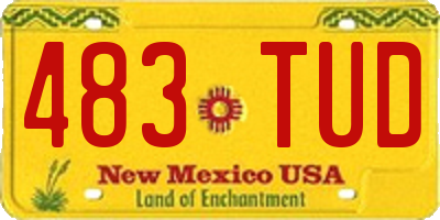 NM license plate 483TUD