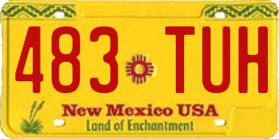 NM license plate 483TUH