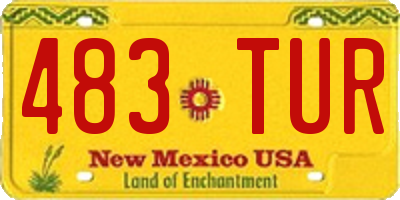NM license plate 483TUR