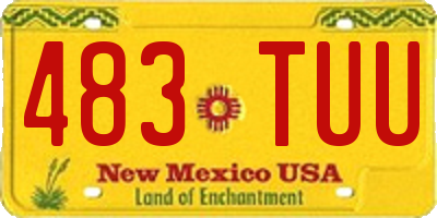 NM license plate 483TUU