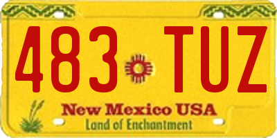 NM license plate 483TUZ