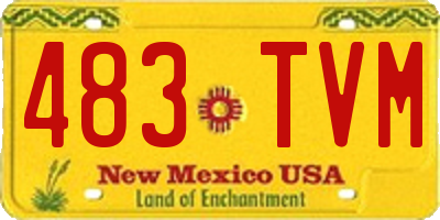 NM license plate 483TVM
