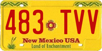 NM license plate 483TVV