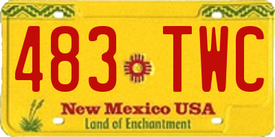 NM license plate 483TWC
