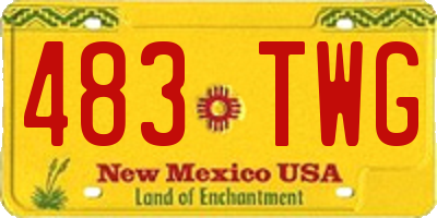 NM license plate 483TWG