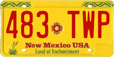 NM license plate 483TWP
