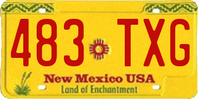 NM license plate 483TXG