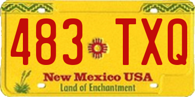 NM license plate 483TXQ