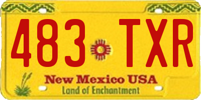 NM license plate 483TXR