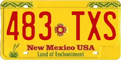 NM license plate 483TXS