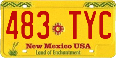 NM license plate 483TYC