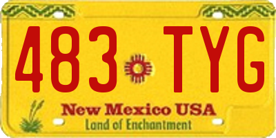 NM license plate 483TYG