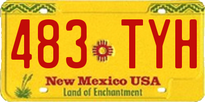 NM license plate 483TYH