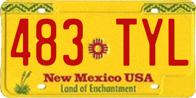 NM license plate 483TYL