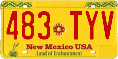 NM license plate 483TYV