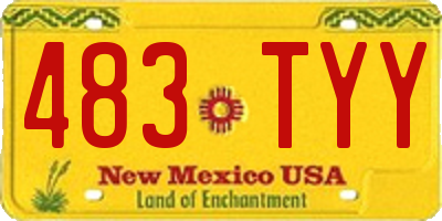 NM license plate 483TYY