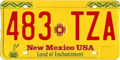 NM license plate 483TZA