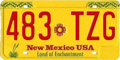 NM license plate 483TZG