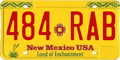 NM license plate 484RAB