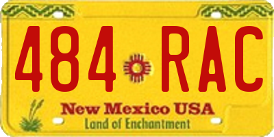 NM license plate 484RAC