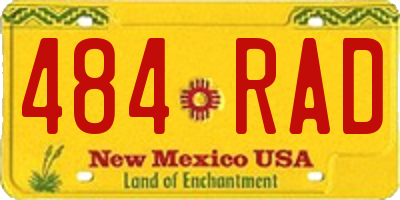 NM license plate 484RAD