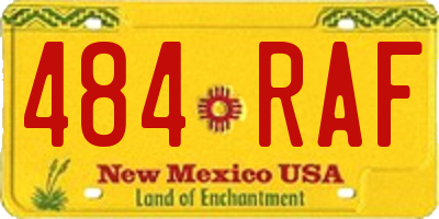 NM license plate 484RAF