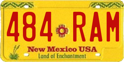 NM license plate 484RAM