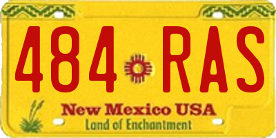 NM license plate 484RAS