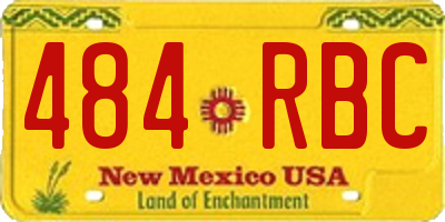 NM license plate 484RBC