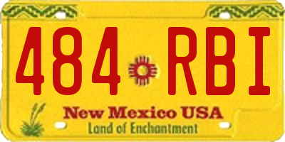 NM license plate 484RBI