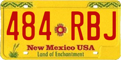 NM license plate 484RBJ