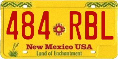 NM license plate 484RBL