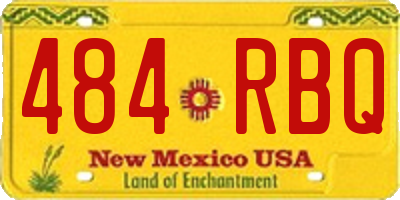 NM license plate 484RBQ