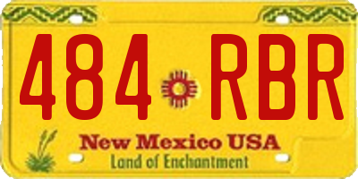 NM license plate 484RBR