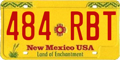 NM license plate 484RBT
