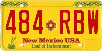 NM license plate 484RBW