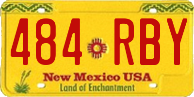 NM license plate 484RBY