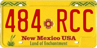 NM license plate 484RCC