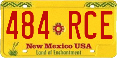 NM license plate 484RCE